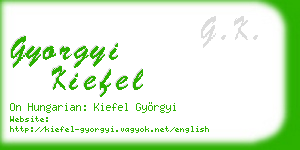 gyorgyi kiefel business card